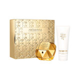 Paco Rabanne Lady Million darilni set, parfumska voda 80 ml + losjon za telo 100 ml