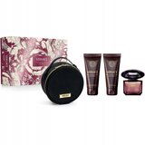 Versace Crystal Noir darilni set, parfumska voda 90 ml + losjon za telo 100 ml + shower gel 100 ml + bag