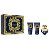 Versace Dylan Blue pour Femme darilni set, parfumska voda 50 ml + losjon za telo 50 ml + gel za tuširanje 50 ml