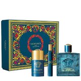 Versace Eros Darilni set 2020 Toaletna voda 100ml + Toaletna voda 10ml + Deostick 75 ml
