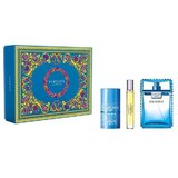 Versace Man Eau Fraiche darilni set toaletna voda 100 ml + toaletna voda 10 ml + deostick 75ml