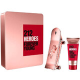 Carolina Herrera 212 Heroes for Her Darilni set, Parfumska voda 80ml + Mleko za telo 100ml