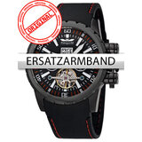 Perigaum Replacement Strap silicon P-1108-IB Black-red Black Clasp