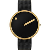 PICTO 43387-1020 Unisex Watch Black and Gold 40mm 5ATM