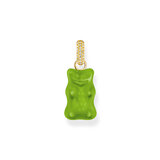 Thomas Sabo PE967-414-6 Large gold-plated green Goldbears pendant w. stones 