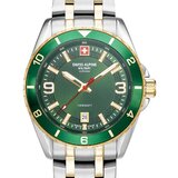 Swiss Alpine Military 7034.1144 Mens Watch Sierra two tone green 42mm 10ATM