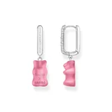 Thomas Sabo CR727-052-9 Silver Single Hoop Earrings Midiversion with pink Gold Bears 34,5 mm Ladies