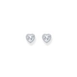Thomas Sabo H2305-051-14 Silver Halo-Ear Studs in Heart Shape 9,0 mm Ladies