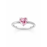 Thomas Sabo TR2476-051-9-56 Silver Ring with pink Stone in Heart Shape Ladies
