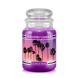 Country Candle Purple Palm velika dišeča sveča z 2 stenjema (652 g)
