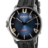 U-Boat 8704/B Darkmoon Blue SS Soleil Mens Watch 44mm 5ATM