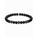Thomas Sabo A2195-705-11-L19 Unisex Armband Obisidian und Zirkonia schwarz