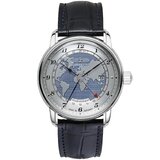 Zeppelin 8596-3 Mens Watch Friedrichshafen GMT Automatic 42mm 5ATM 