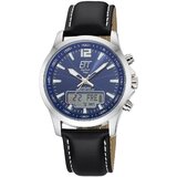 ETT Eco Tech Time EGA-11714-31L Mens Watch Radio-controlled Solar Drive Professional Chronograph 45mm 5ATM 