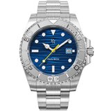 Paul Rich PR-46708 Mens Watch Crystal Bay Azure Sea Silver Blue 40mm 5ATM 