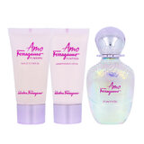 Ferragamo Amo Ferragamo Flowerful Darilni set Toaletna voda 50ml + Gel za tuširanje 50ml + Mleko za telo 50ml