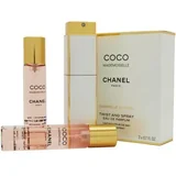 Chanel Coco Mademoiselle Parfumska voda 3 x 20ml (1x refillable + 2x Refill) 