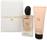 Giorgio Armani Si Darilni set, parfumska voda 100 ml + losjon za telo 75 ml (potovalni set)
