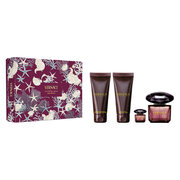 Versace Crystal Noir darilni set, parfumska voda 90 ml + losjon za telo 100 ml + shower gel 100 ml + bag
