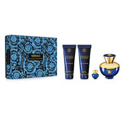 Versace Dylan Blue for Women Darilni set, Parfumska voda 100ml + Gel za prhanje 100ml + Mleko za telo 100ml + Parfumska voda 5ml
