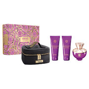 Versace Dylan Purple Darilni set, Parfumska voda 100ml + Gel za prhanje 100ml + Mleko za telo 100ml + torba