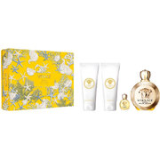 Versace Eros Pour Femme Darilni set, Parfumska voda 100 ml + Mleko za telo 100ml + Gel za prhanje 100ml + Parfumska voda 5ml