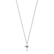 Engelsrufer ERN-CROSSHEART-BIR Cross Ladies Necklace 40mm, adjustable