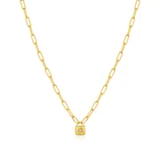 ANIA HAIE N032-01G Underlock & Key Ladies Necklace, adjustable