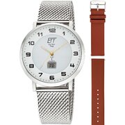 ETT Eco Tech Time EGS-11620-12MS Mens Watch Atacama Solar Radio Controlled 40mm 5ATM