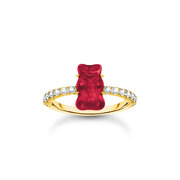 Thomas Sabo TR2459-414-10-54 Gold ring w. red Goldbears 