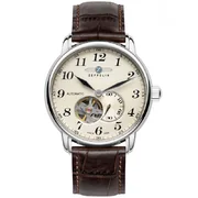 Zeppelin LZ-127 7666-5 Automatic Silver Brown 41mm 50M