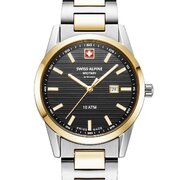 Swiss Alpine Military 7767.1147 Ladies Watch Argos two tone black 34mm 10ATM