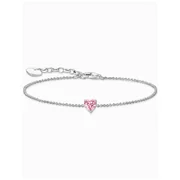 Thomas Sabo A2157-051-9-L19V Silver bracelet w. pink zirconia heart