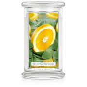 Kringle Candle CITRUS & SAGE velika 2 stenjeva dišeča sveča (624 g)