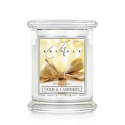 Kringle Candle Gold & Cashmere dišeča sveča srednja 2 stenja (411 g)