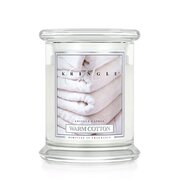 Kringle Candle Warm Cotton srednje velika 2-stenjska dišeča sveča (411 g)