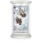 Kringle Candle Winter Wonderland velika dišeča sveča z 2 stenjema (624 g)