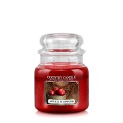 Country Candle Apple & Teakwood srednja 2-stenjska dišeča sveča (453 g)