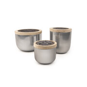 Paddywax FOUNDRY OLIVE TREE & THYME srebrna dišeča sveča v kovinski embalaži (18oz / 510g)