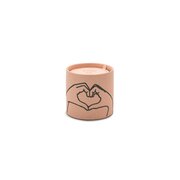 Dišeča sveča Paddywax IMPRESSIONS DUSTY PINK "HEART" TOBACCO & VANILLA (5,75 oz / 163 g)
