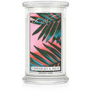 Kringle Candle Gingerlily & Palm velika dišeča sveča z 2 stenjem (624 g)