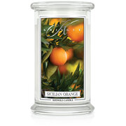 Kringle Candle Sicilian Orange velika dišeča sveča z 2 stenjema (624 g)