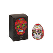 LADENAC Scull dišeča sveča RED SCULL z okrasnimi kamenčki (220 g) v darilni embalaži