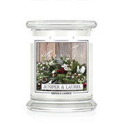 Kringle Candle Juniper & Laurel dišeča sveča medium 2-wick (411 g)