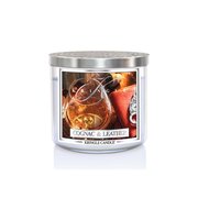 Kringle Candle Cognac & Leather 3-wick dišeča sveča 411 g