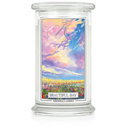 Kringle Candle Beautiful Day velika dišeča sveča z 2 stenjema (624 g)