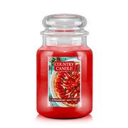 Country Candle Strawberry Mint Tart velika dišeča sveča z 2 stenjema (652 g)