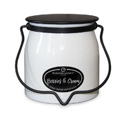 MILKHOUSE CANDLE Dišeča sveča Berries & Cream BUTTER JAR 2 stenja (454 g)