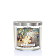 Dišeča sveča s 3 stenji Kringle Candle TUMBLER Tea & Cookies (411 g)