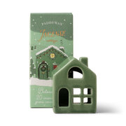 Paddywax Incense Holliday Village Ceramic - zelena hišica za 20 dišečih stožcev - Balsam & Fir